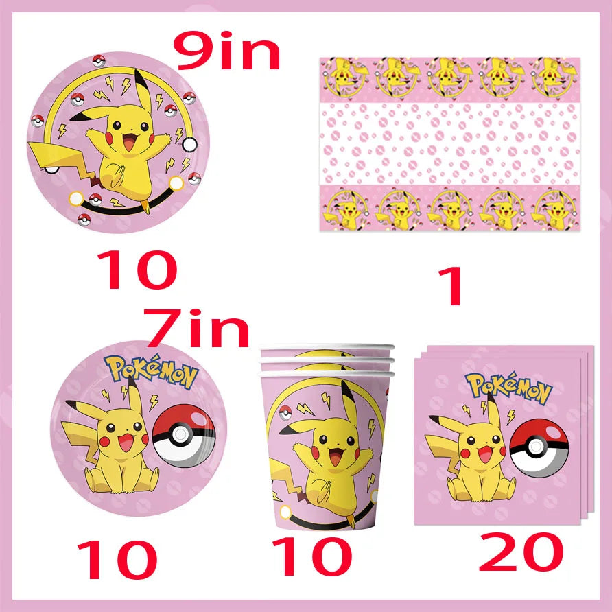 Pokémon Birthday Party Tableware Set - Image 34