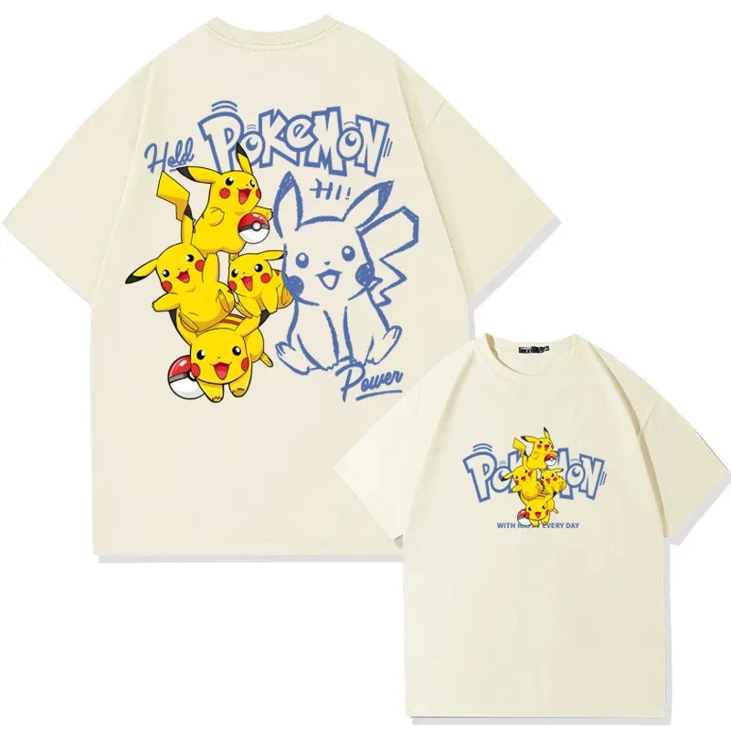 2025 Pikachu Anime Graphic T-Shirt