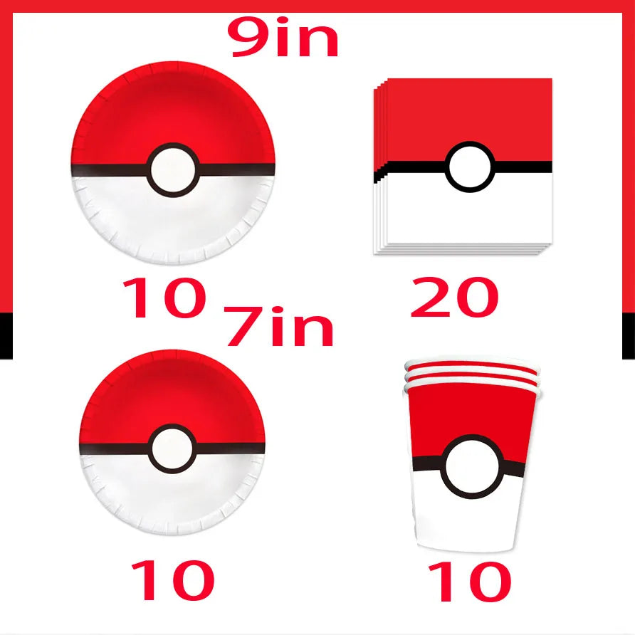 Pokémon Birthday Party Tableware Set - Image 28