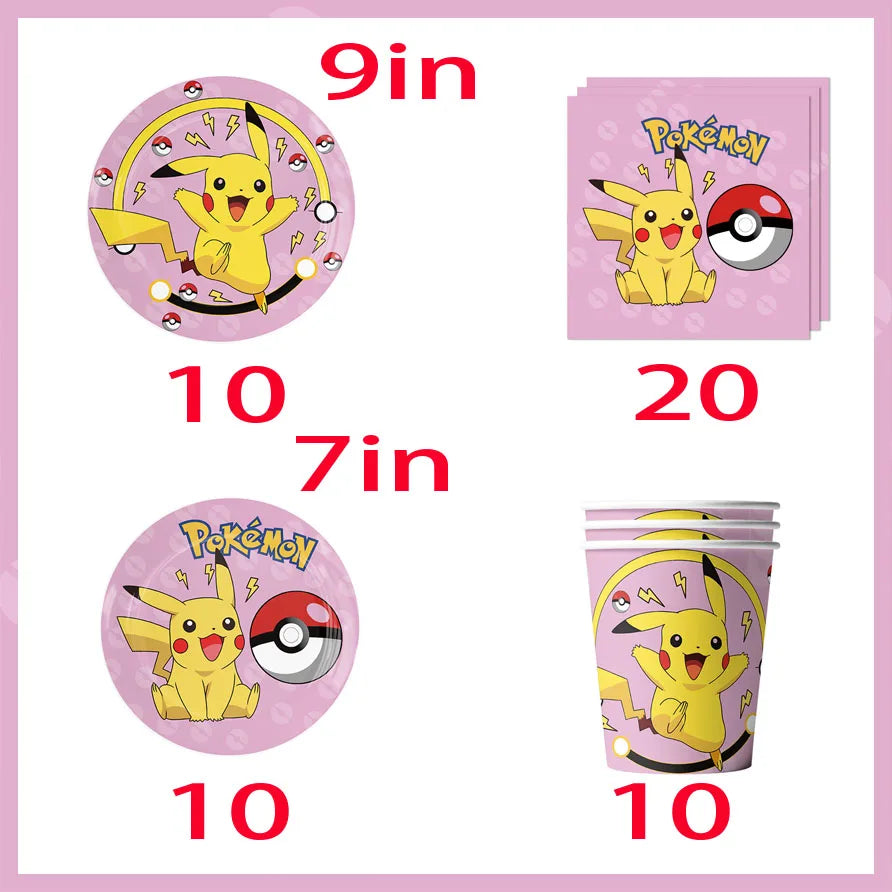 Pokémon Birthday Party Tableware Set - Image 27