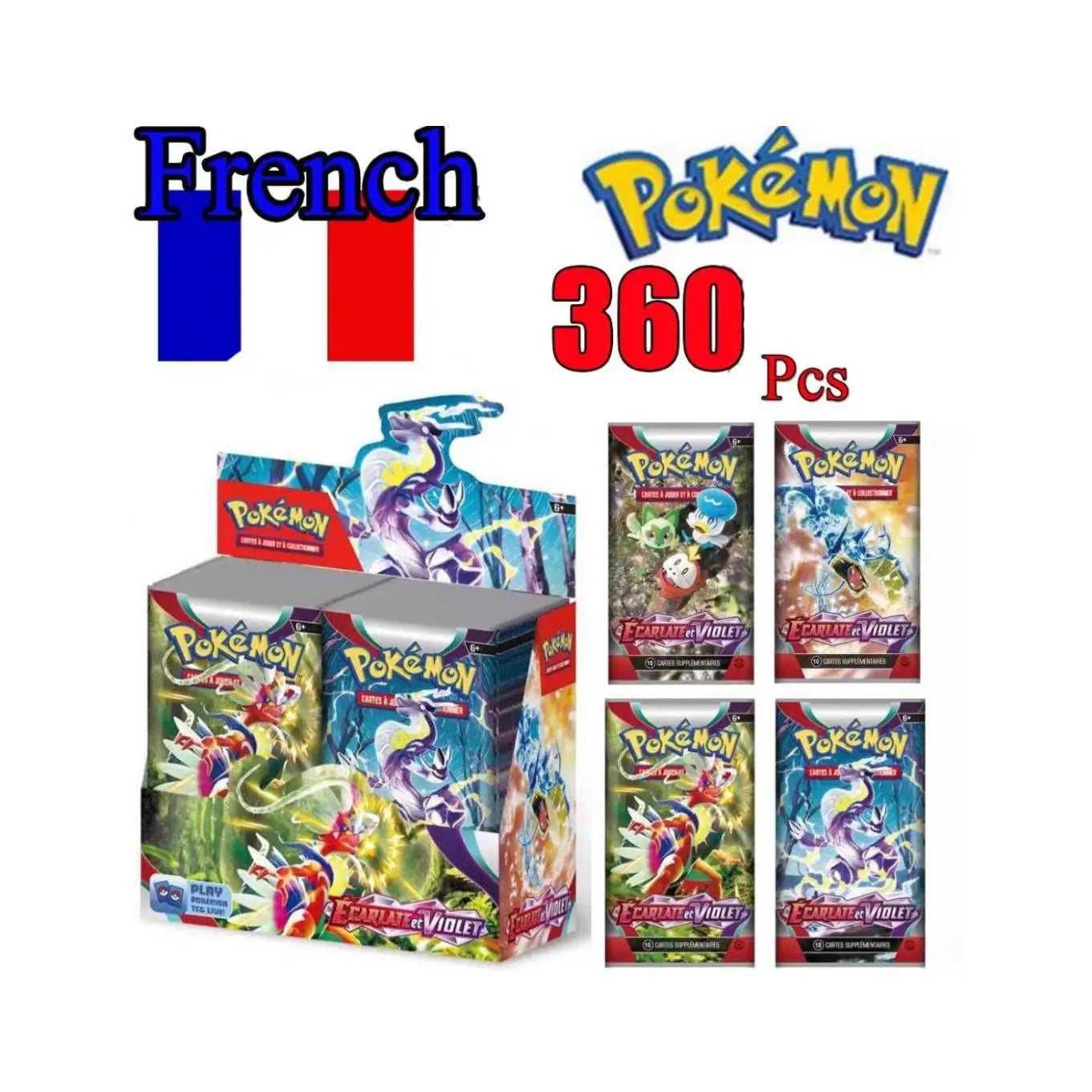 360Pcs/Box French Pokémon Booster Card Pack - Image 7
