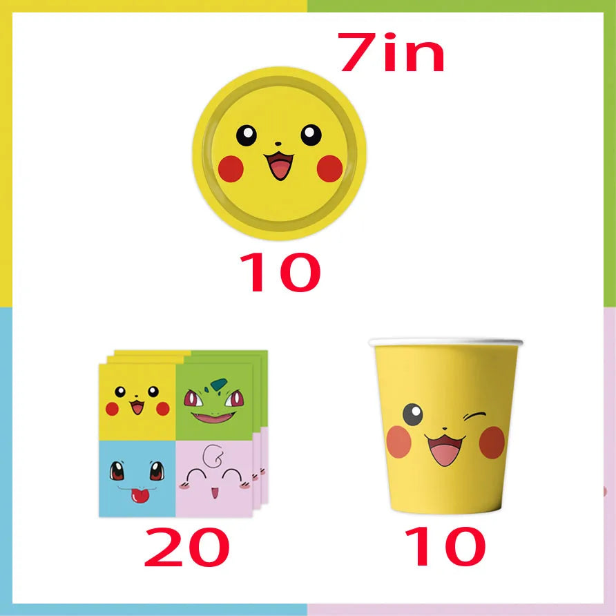 Pokémon Birthday Party Tableware Set - Image 32