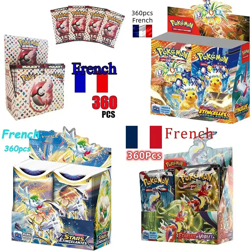 360Pcs/Box French Pokémon Booster Card Pack