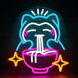Cute Bear Pokémon Ramen Neon Light