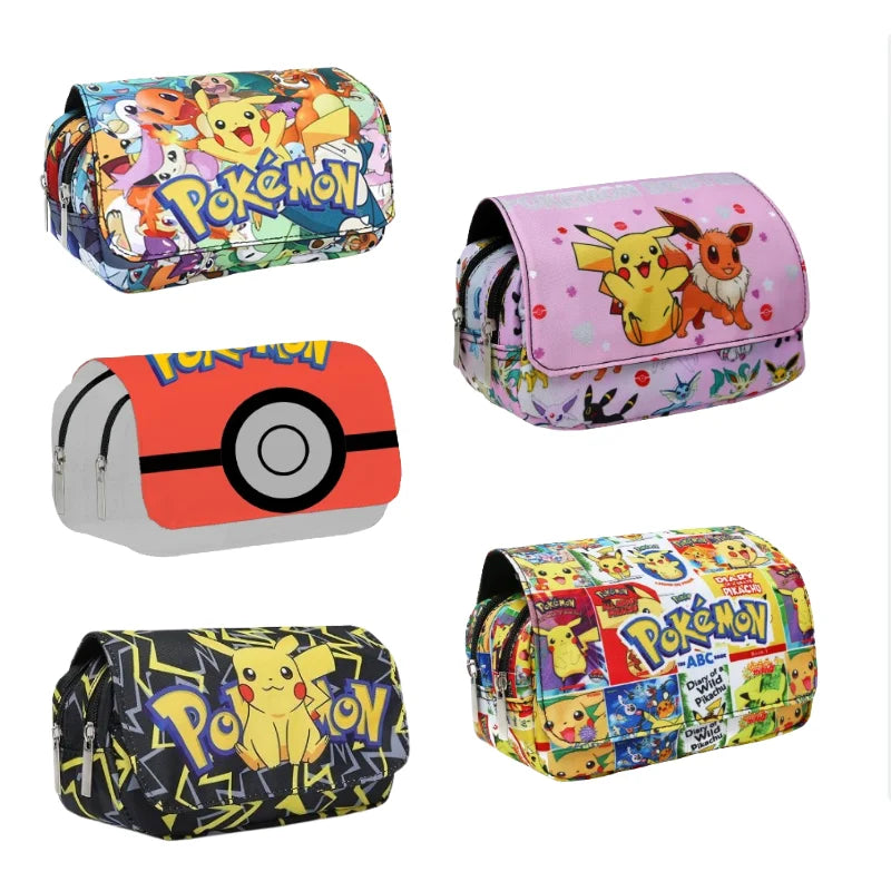 Pokémon Cartoon Large Capacity Pencil Case