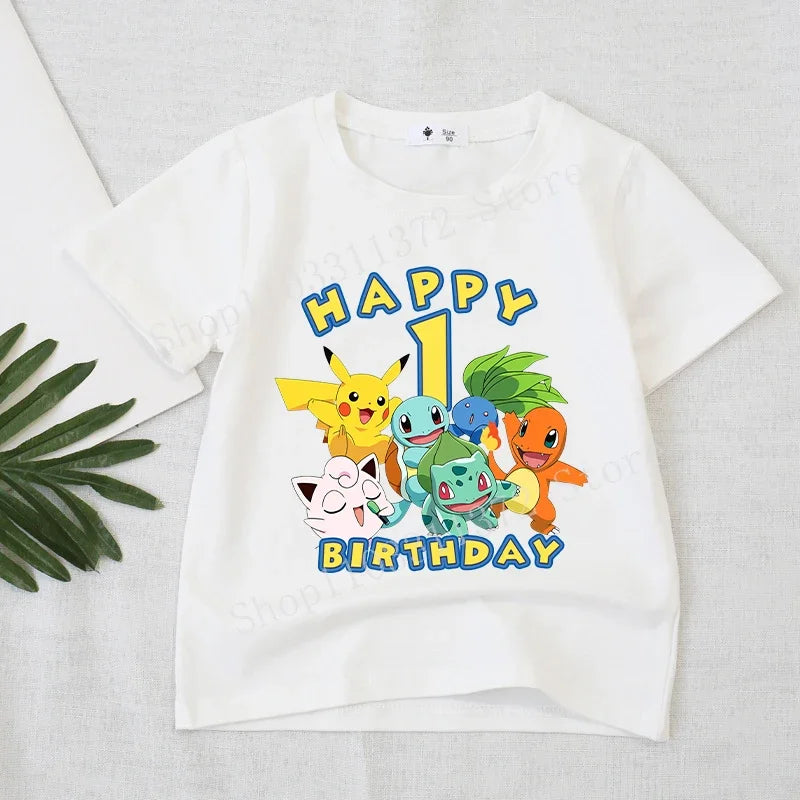 Cartoon Pokémon Number Print T-Shirt - Image 8