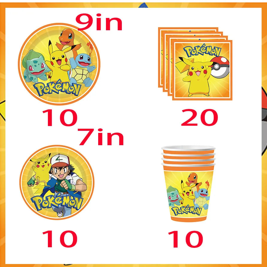 Pokémon Birthday Party Tableware Set - Image 25